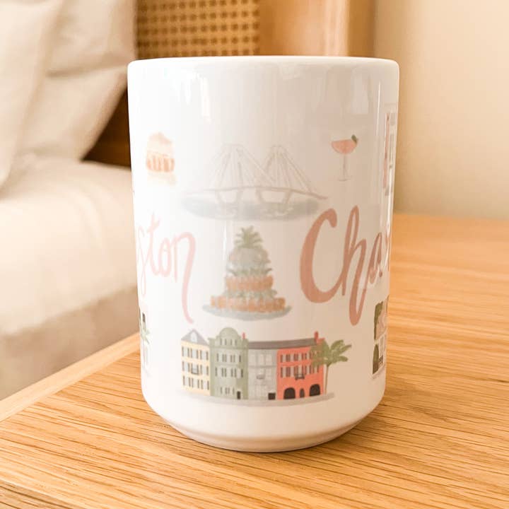 Palm Prints - Wholesale Coffee Mug - Charleston Landmark Mug2