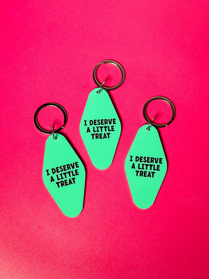 Erin Dayhaw – wholesale Keychain – Women's – I Deserve a Little Treat Keychain - Funny - Cheeky - Adult - Sassy - Unfiltered - Sarcastic - Relatable - Snarky - Motivational1