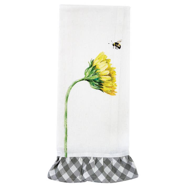 Sunflower With Bee Dishtowel for wholesale by Park Designs