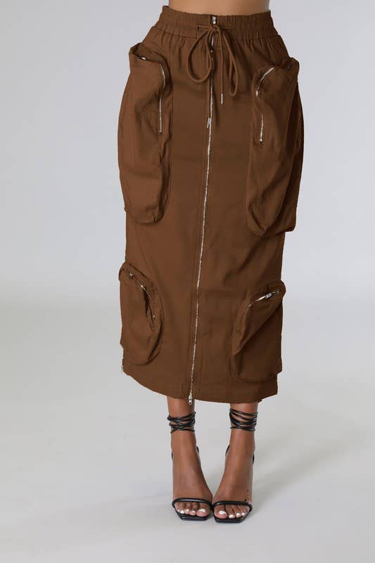 5besties inc - Wholesale Skirt - Women's - Cargo Zip Up Front Skirts10