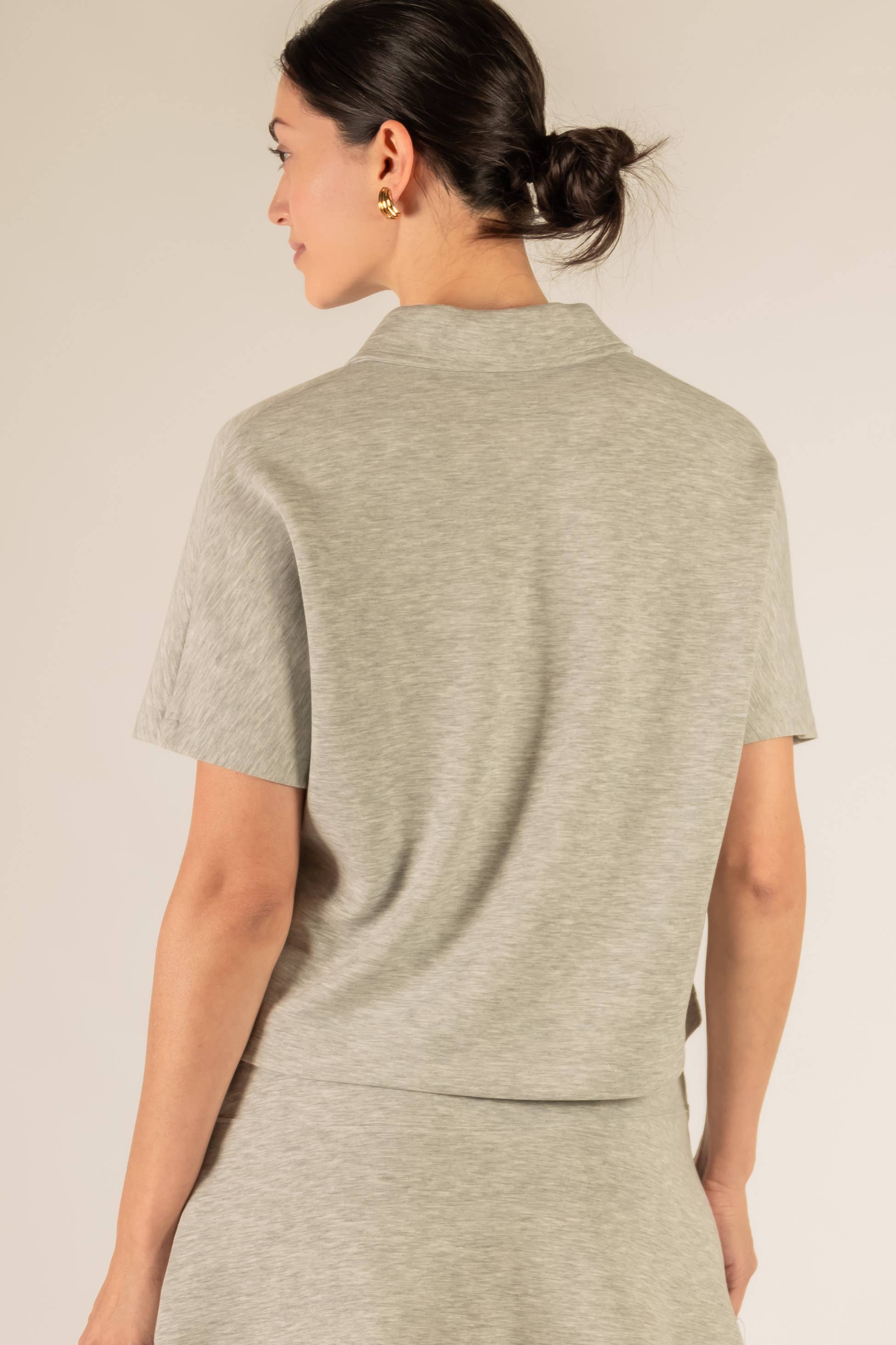 P. CILL - Wholesale Knit Top - Women's - P. CILL Butter Modal Short Sleeve Quarter Zip Top42