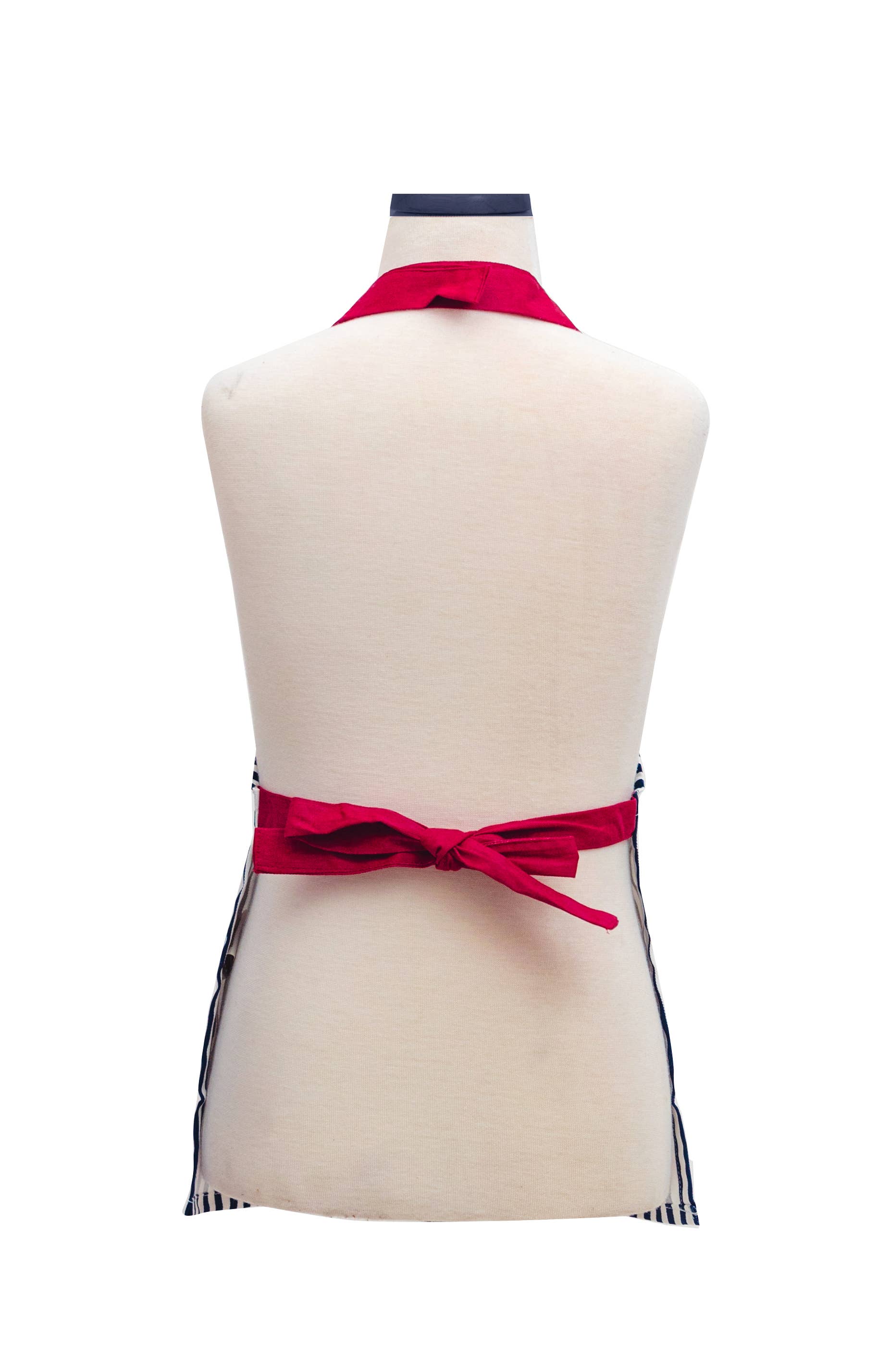 Handstand Kitchen - Wholesale Apron - Kids - Striped Deluxe Youth Apron Set - 3 Pc Kids Chef Hat & Mitt3