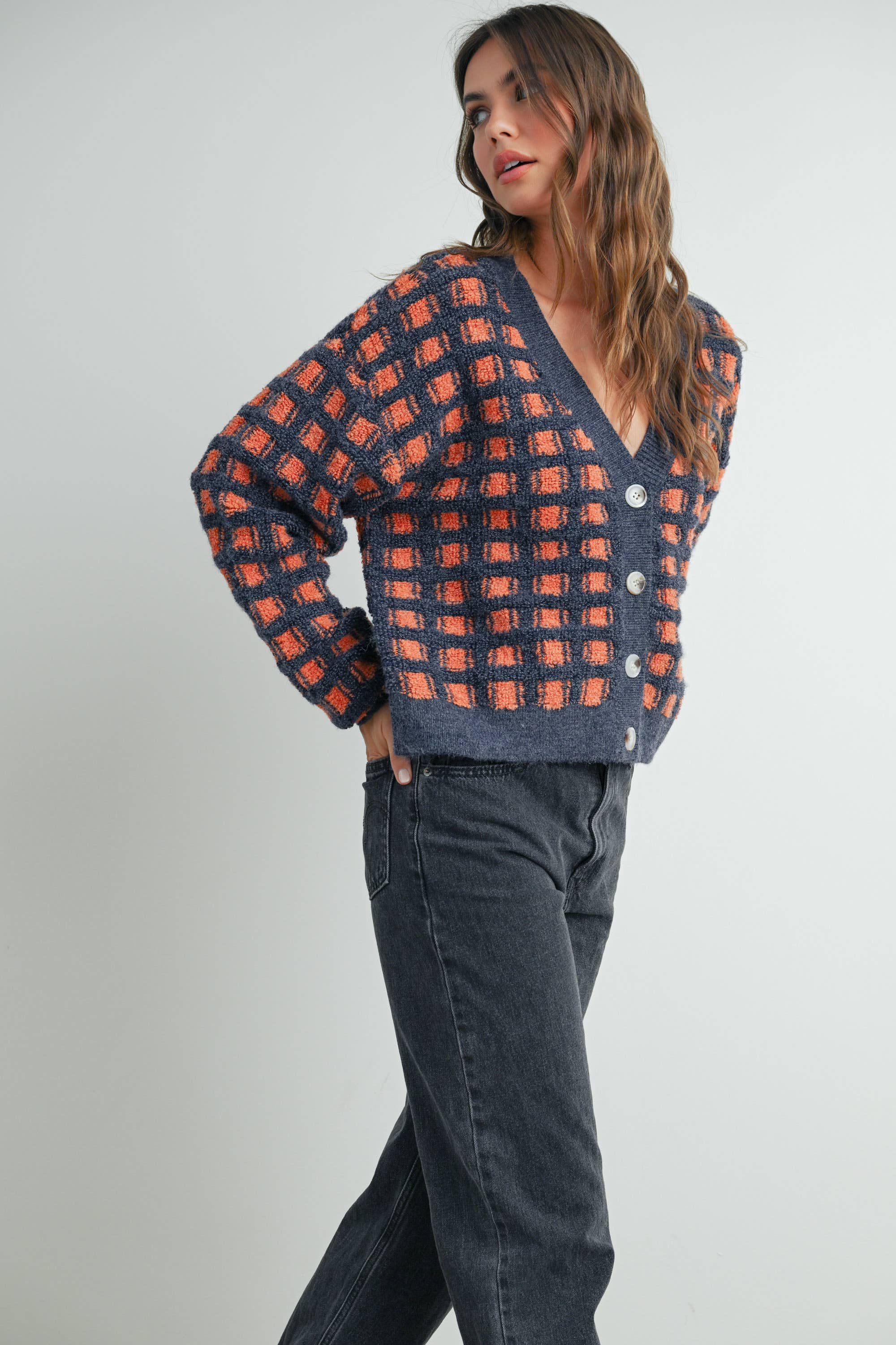 BUTTERMELON – Engroshandel Cardigan - Dame – Cropped V-hals Cardigan - BMC751928