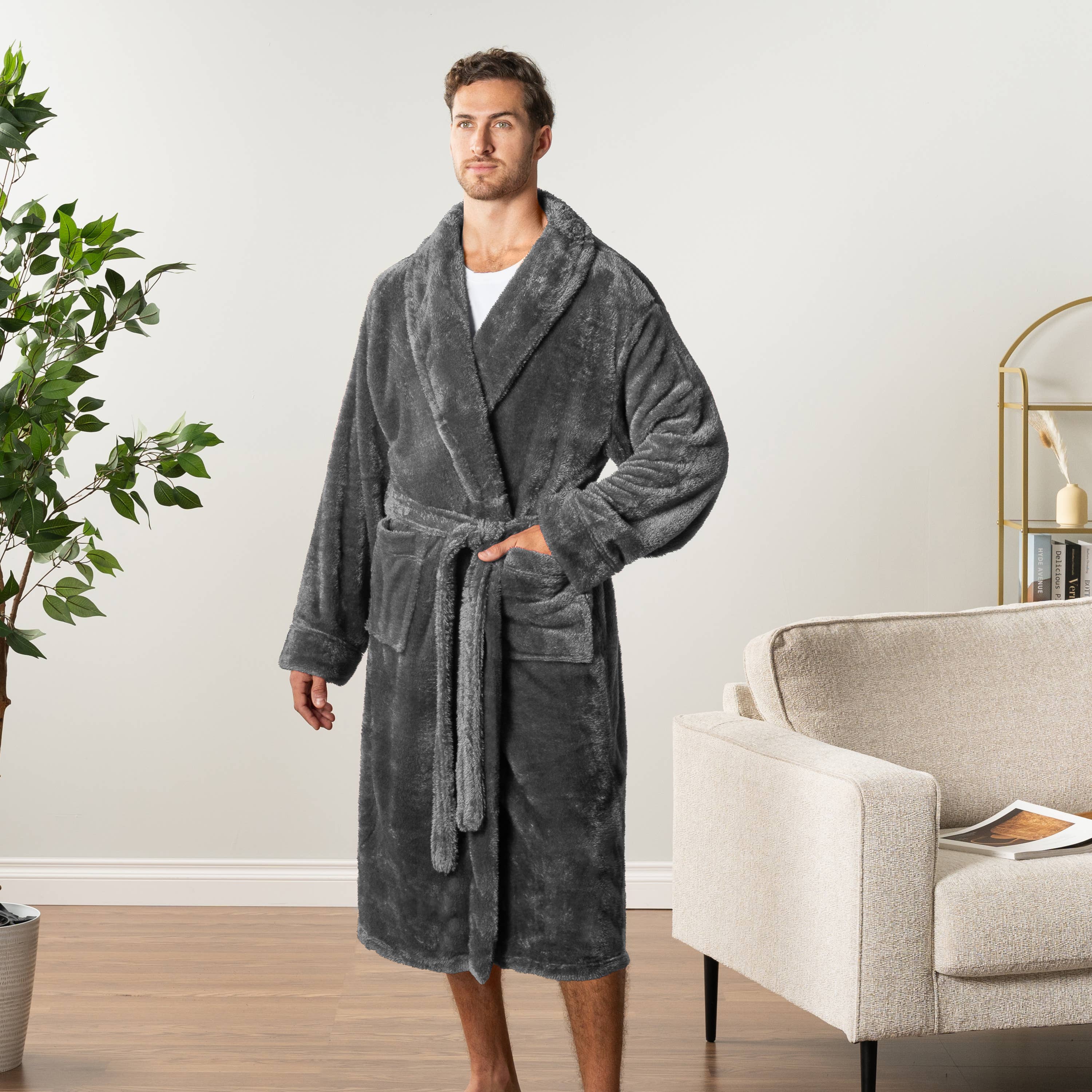 Pavilia - Wholesale Robe - Men's - Men's Sherpa Fluffy Robe49