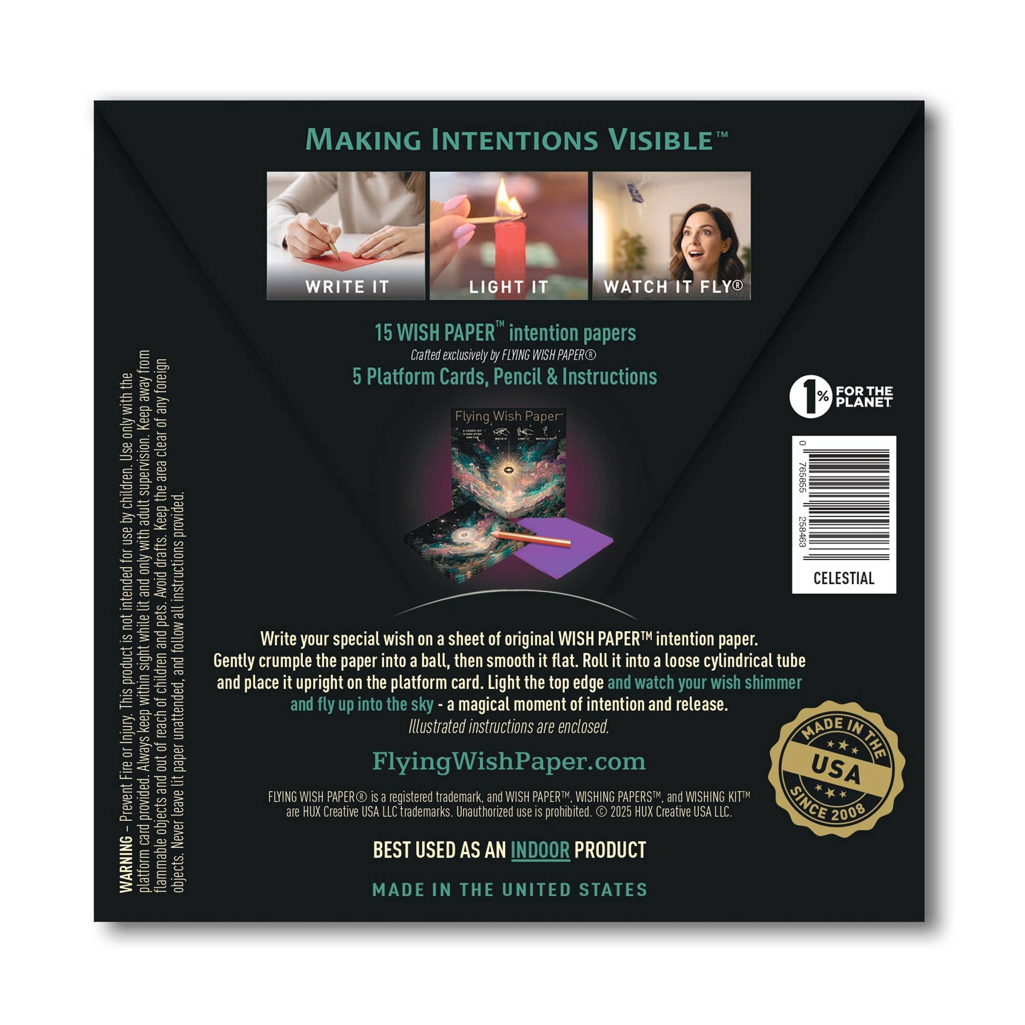 FLYING WISH PAPER ® - Wholesale Meditation Supplies - CELESTIAL — Flying Wish Paper® Standard Mini WISHING KIT™1
