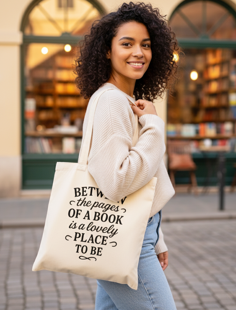 BodrumCrafts - Wholesale Tote Bag - Women's - Bookstore Tote Bag, Custom Printed Literary Quote Design Bag1