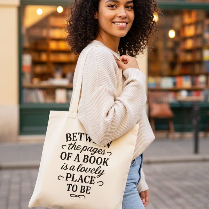 BodrumCrafts - Wholesale Tote Bag - Women's - Bookstore Tote Bag, Custom Printed Literary Quote Design Bag1