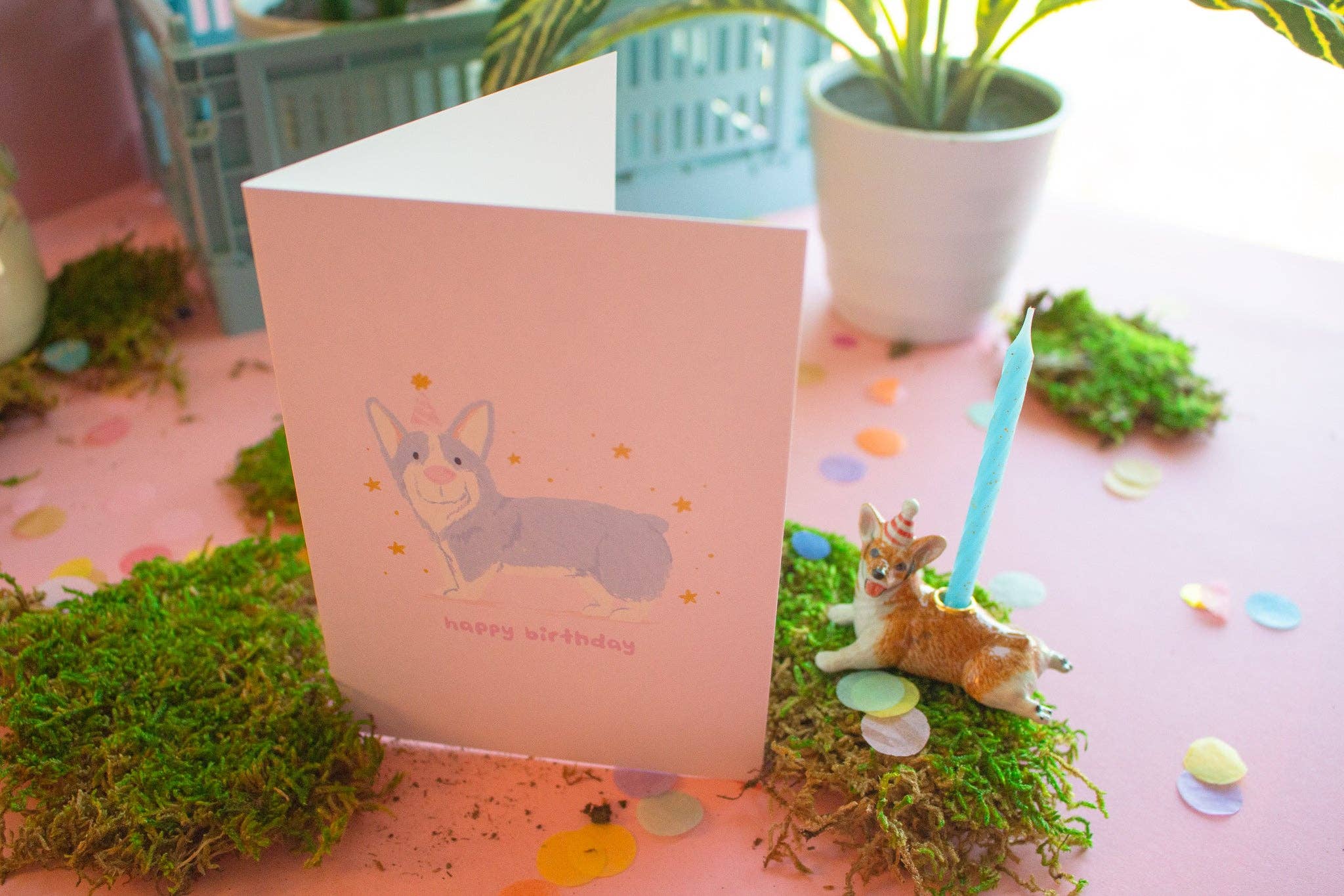 Jollie Ollie Designs – wholesale Birthday card – Happy Birthday Corgi Card3