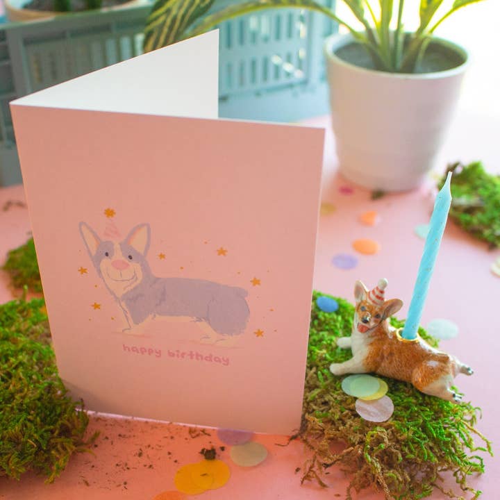 Jollie Ollie Designs – wholesale Birthday card – Happy Birthday Corgi Card3