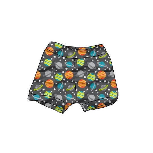 Space Shorts, Outer Space Shorts, Planet Shorts for wholesale by Remi Rae’s LLC