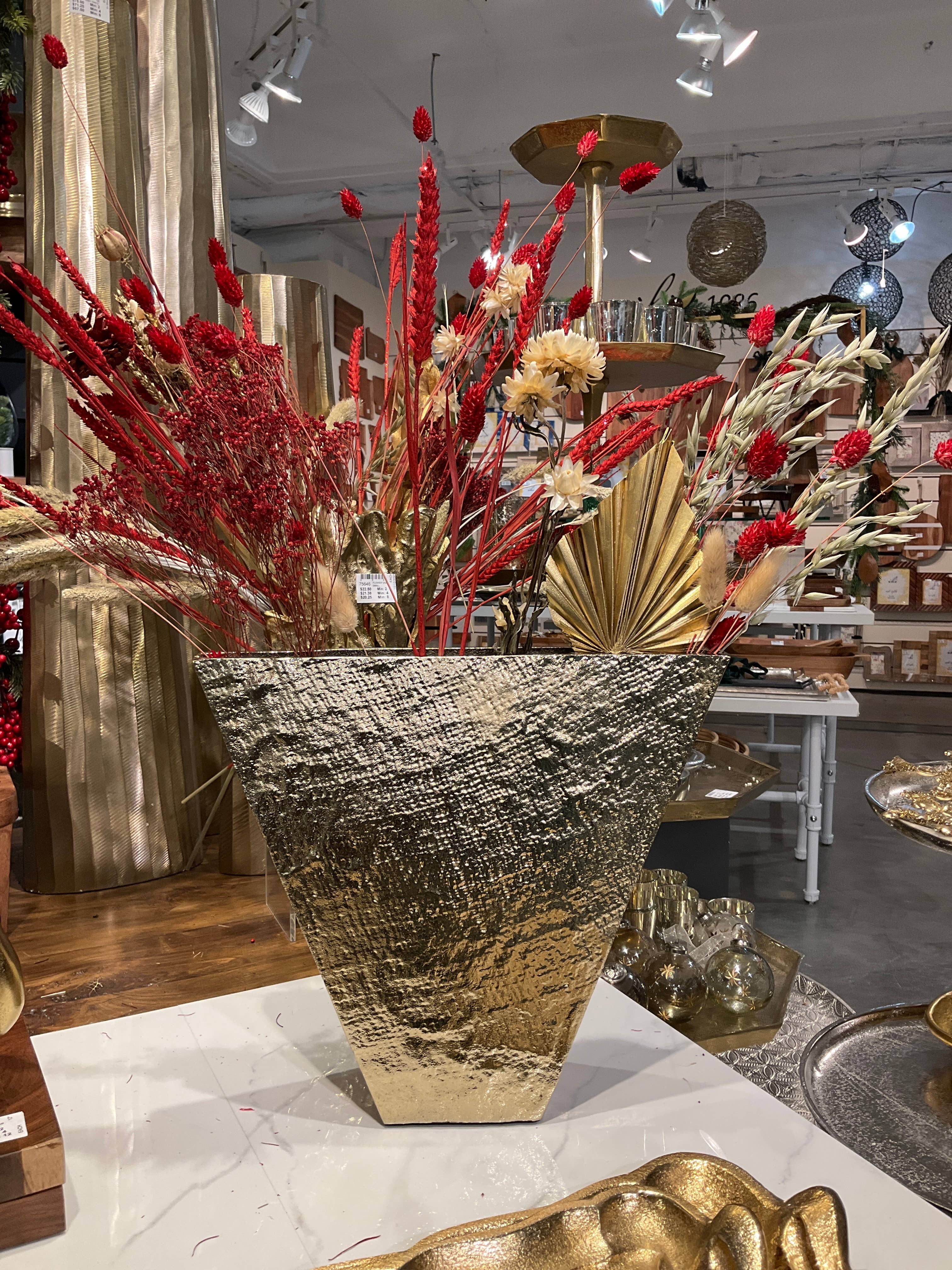 India Handicrafts Inc - Wholesale Vase - Gold Vase