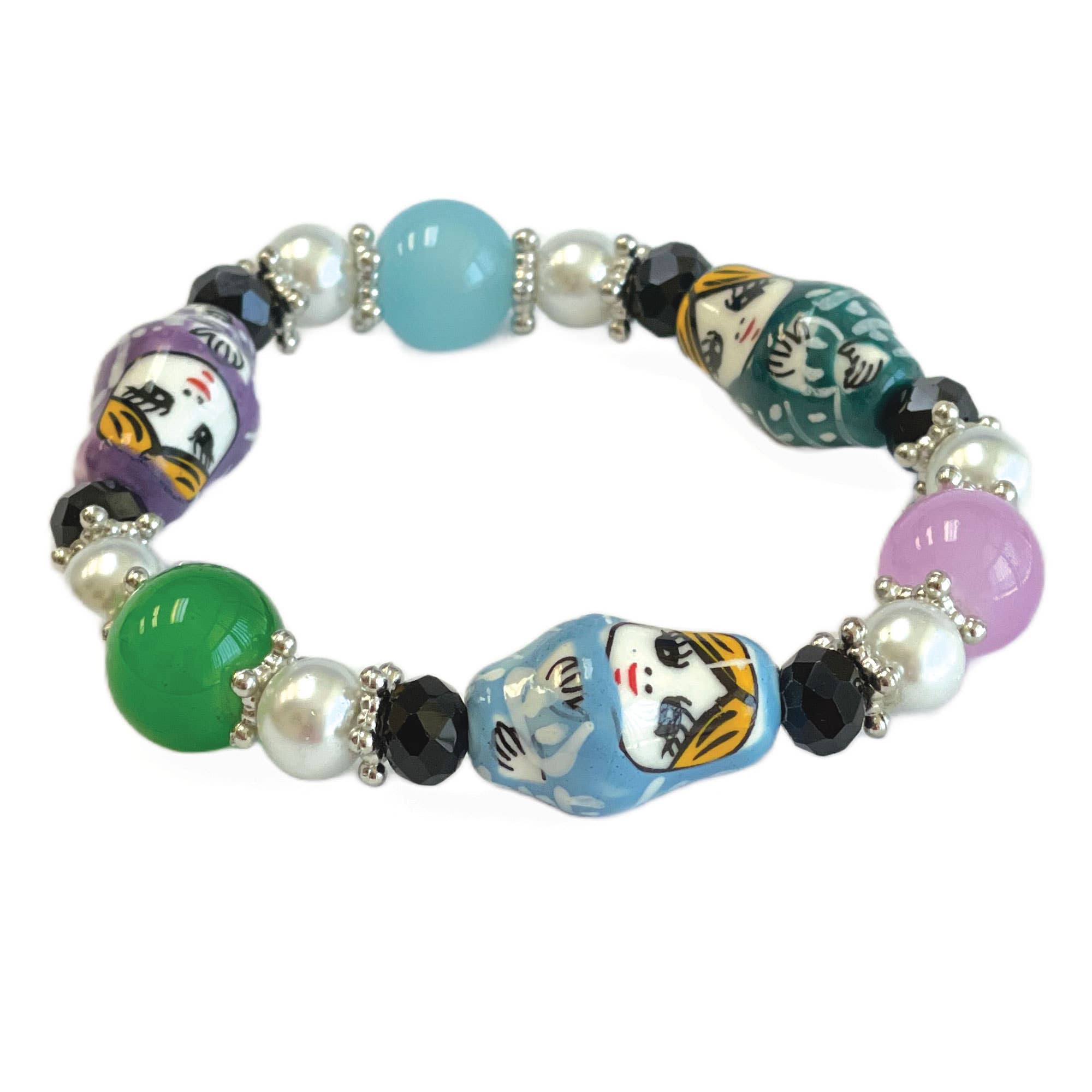Fiona Accessories - Wholesale Beaded Bracelet - Nesting Doll Beaded Bracelet, Russian Porcelain Jewelry Gift12