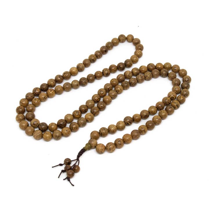 Namu Baru Inc. - Wholesale Prayer Beads Necklace - Phoenix Tail Wood Zen 108 Bead Mala - Prayer Beads - 8mm2
