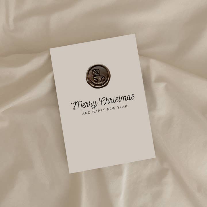 Simple Creation Studio - Wholesale Sealing Wax - Merry Christmas and Happy New Year Card WITH WAX SEAL8