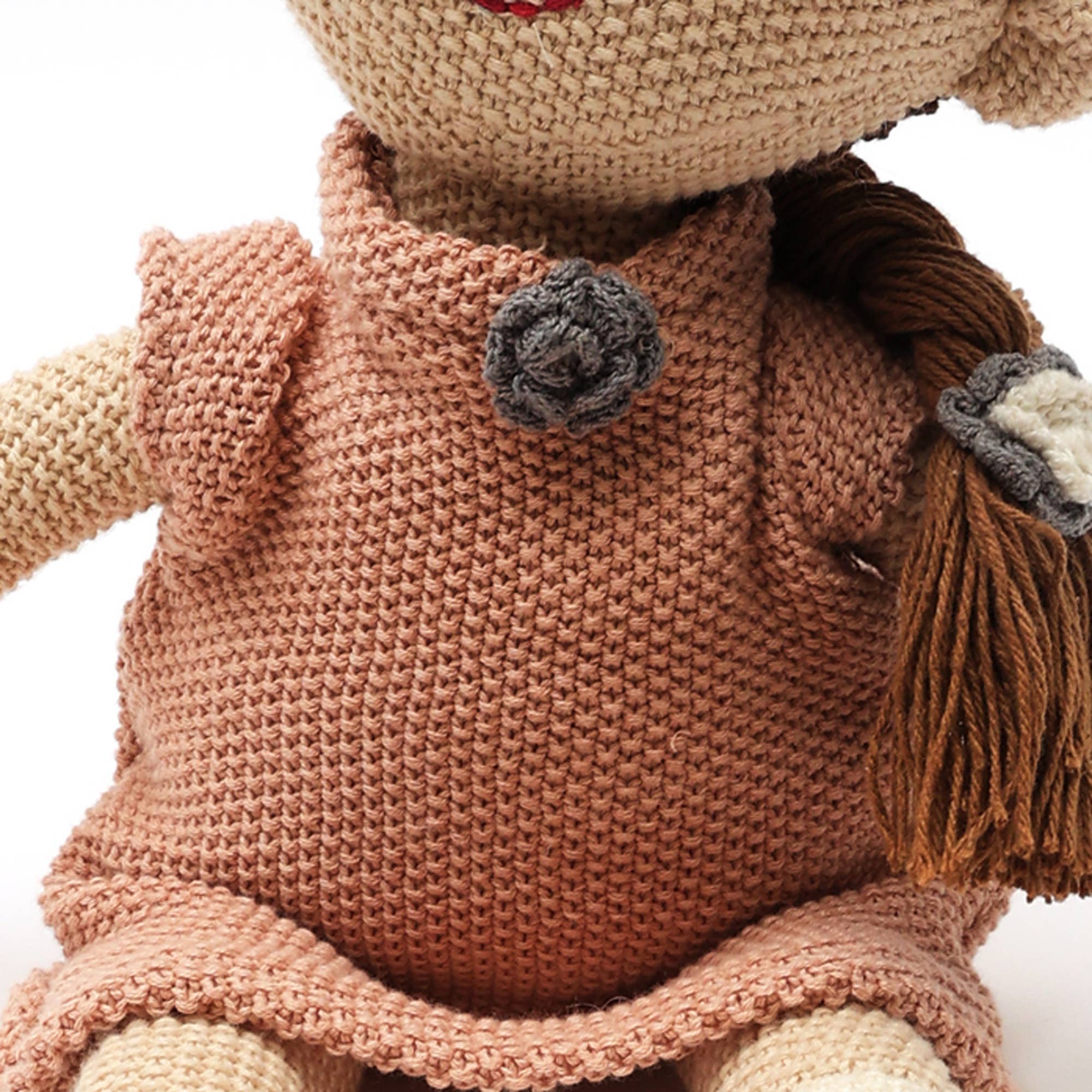 Bambini - Vente Poupée – enfant - Jouet en peluche | Jouet princesse Kylie en coton tricoté à la main doux2