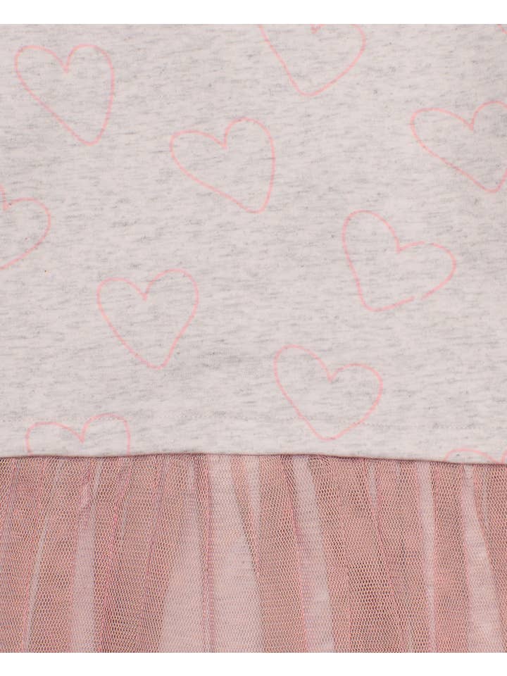 tuc tuc - Wholesale Dress - Kids - Baby girl dress with hearts and pink tulle skirt3