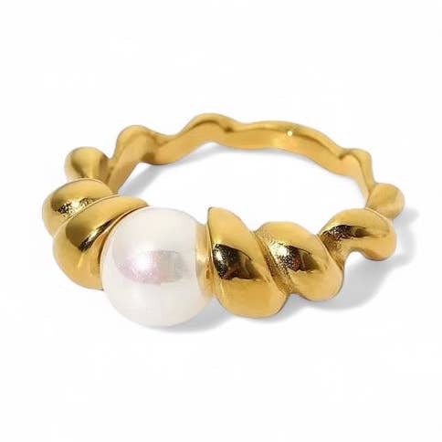 Ring: Swirl Pearl for wholesale by Jenny Be Free