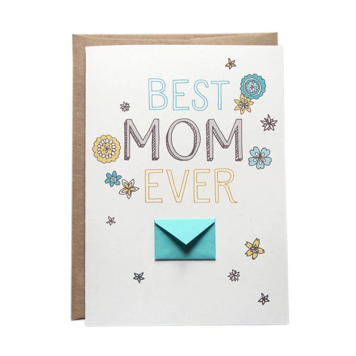 Best Mom Ever Tiny Enveloppes Carte pour la vente par Lemon Drop Papers, Inc.