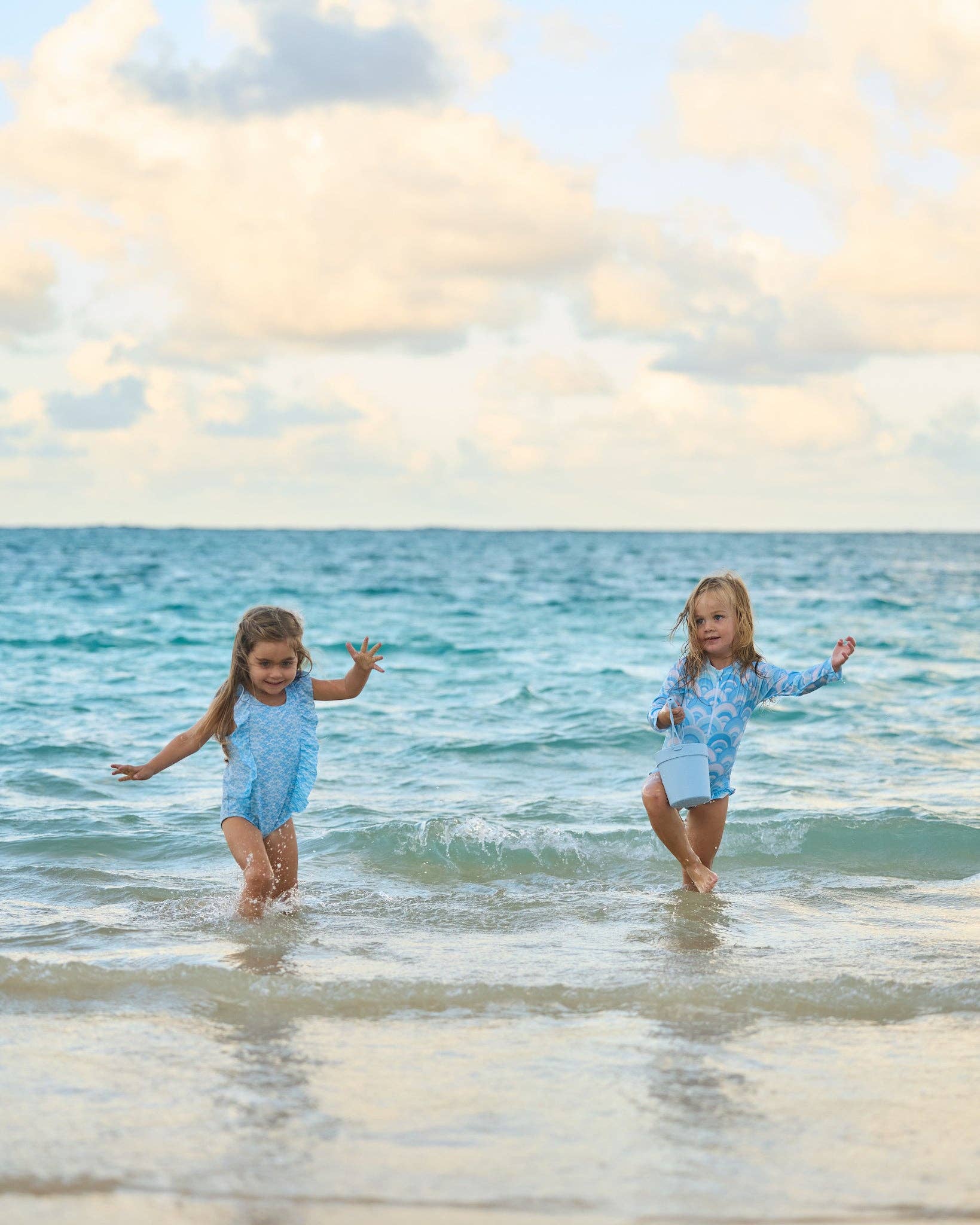 Blue The Anguilla - Mini - Girls Ruffle One Piece UPF 50+ for wholesale on Faire2
