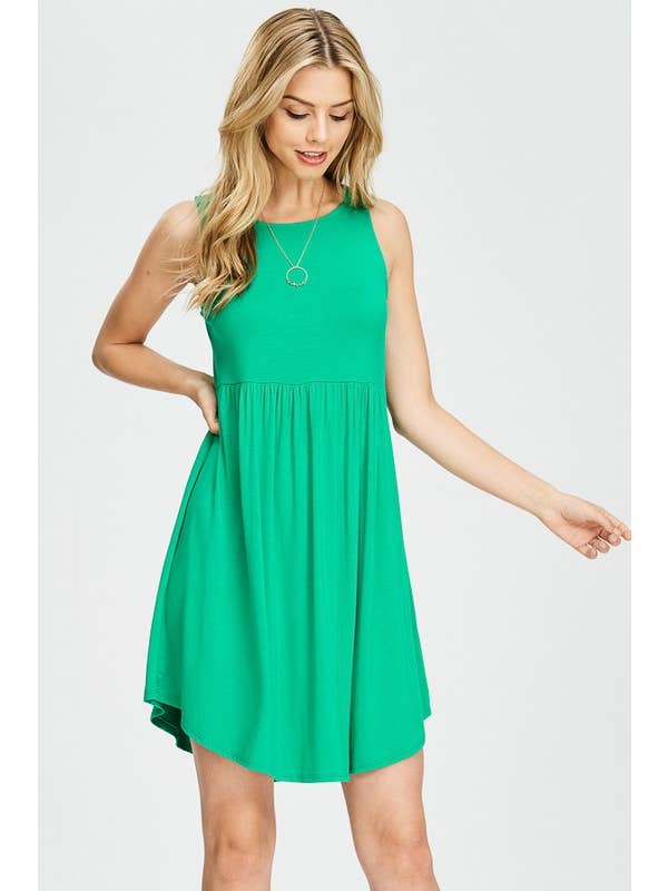 Emerald Collection - Wholesale Dress - Women's - ETK-4148 Jersey Short Swing Dress