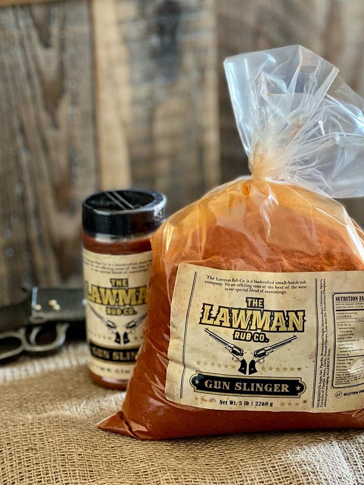 Gun Slinger- Sweet rub 5# bag for wholesale by The Lawman Rub Co