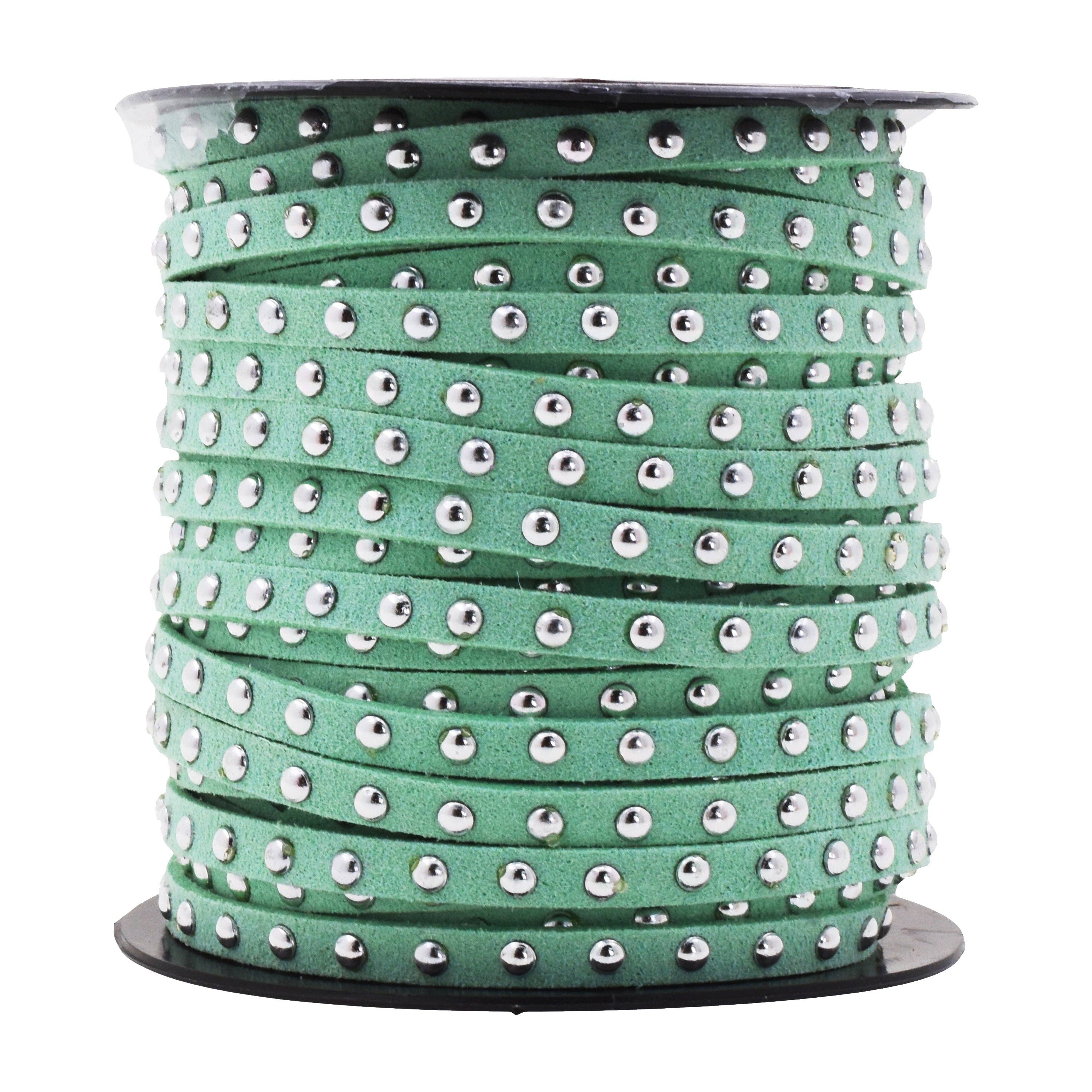 Mandala Crafts - Wholesale Craft supplies - 5mm Studded Faux Suede Cord Rope for Jewelry Making23