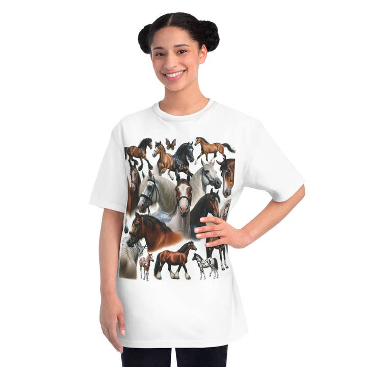 Bio-Pferdeliebhaber T-Shirt | Geschenk für Reitsportbegeisterte, Bauernhofbekleidung, Tierkunst-Shirt, Geschenk für Naturliebhaber, Freizeitkleidung für den Großhandel von Classic Bougie