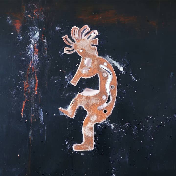 Galería de decoración de pared Kokopelli, museo, arte en metal, suroeste para venta al por mayor de Whimsies