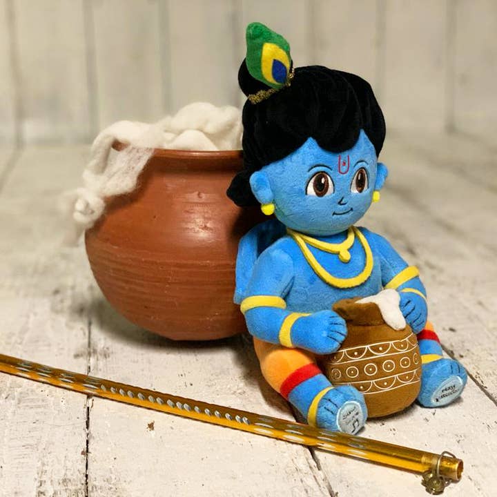 Krishna My Friend Ltd – wholesale Stuffed/plush toy – Kids & baby – Mantra Singing Baby Krishna Plush Toy - Hare Krishna Mantra4