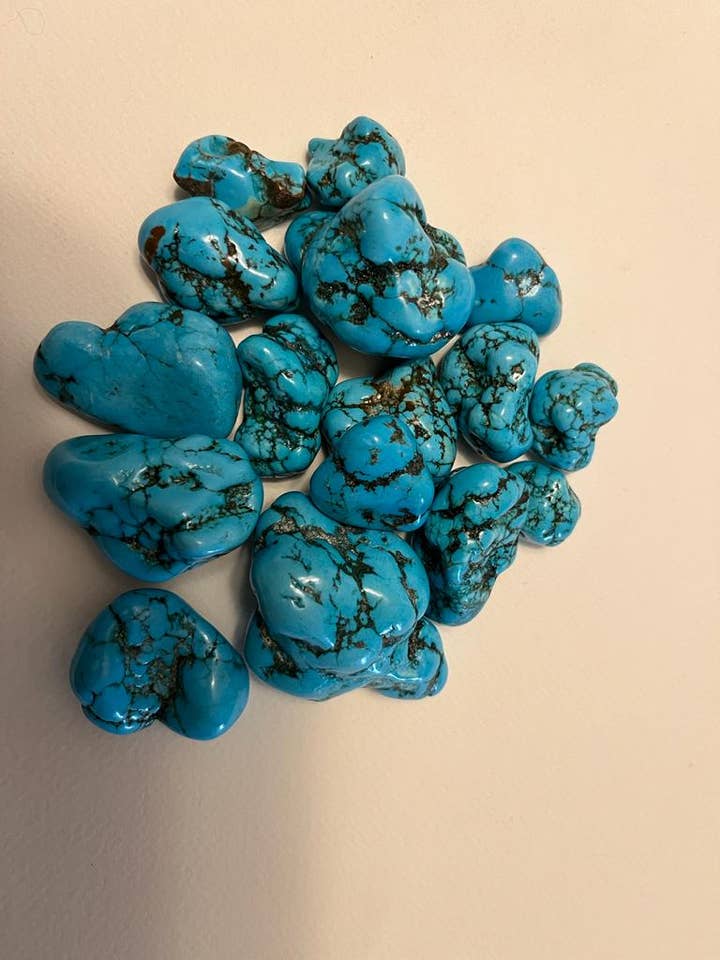 Turquoise Tumbles stones (200 gram pack) for wholesale by jiomind