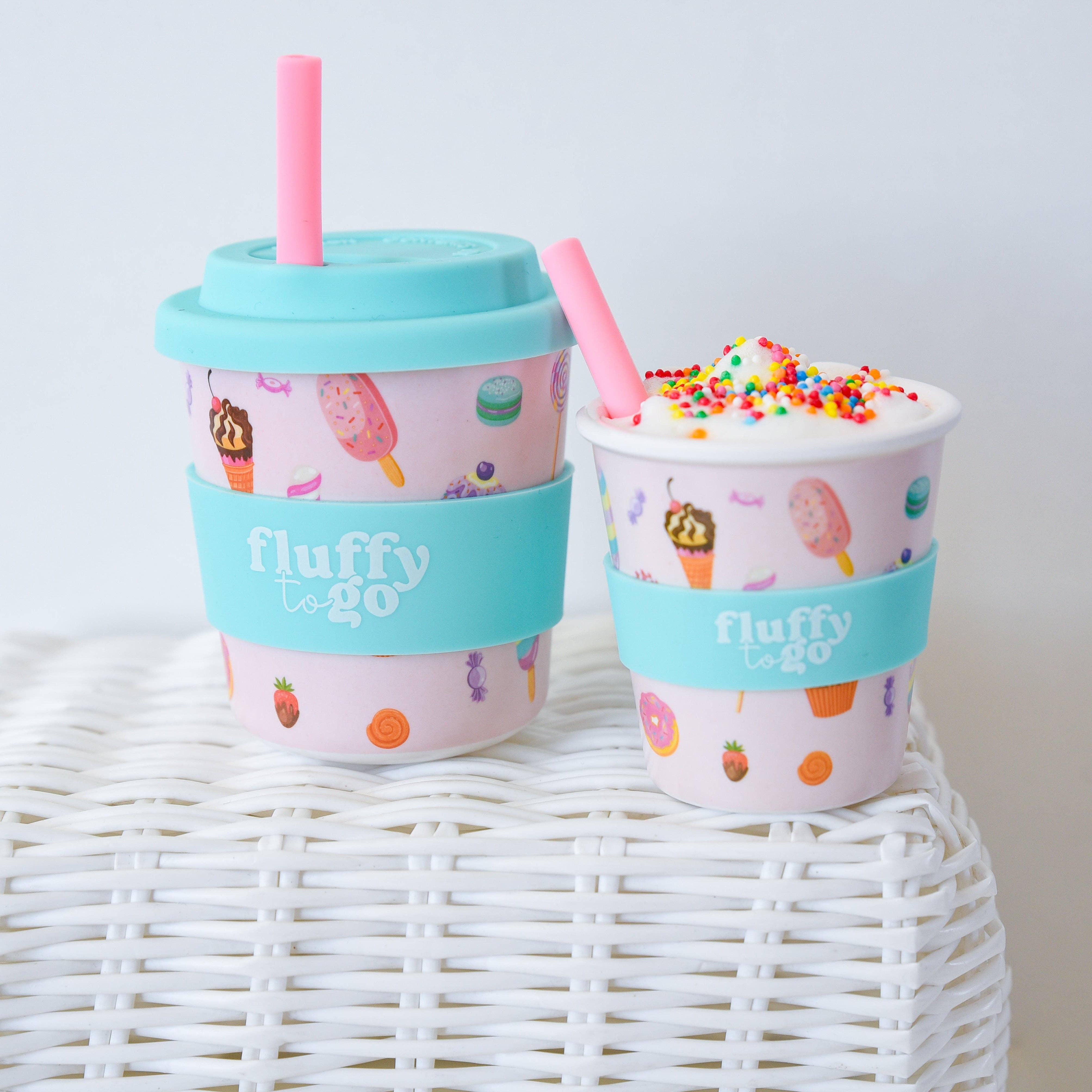 Fluffy To Go - Wholesale Drinking glass/cup – Kids & Baby - CANDYLAND FLUFFY CUP2