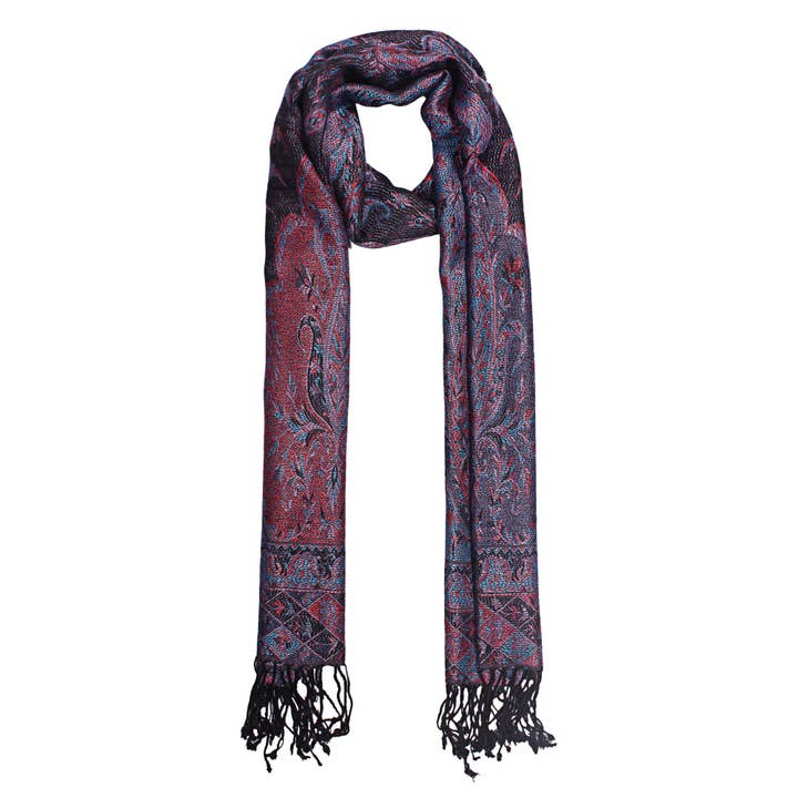 Color Me Paisley Jacquard Scarf for wholesale by Miniapparels