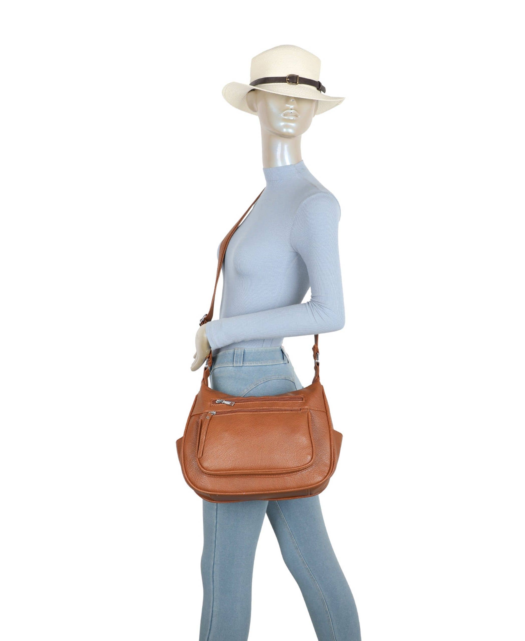 Ellas Trading - Vente Sac porté épaule – femme - Sac à main souple bandoulière hobo décontracté13