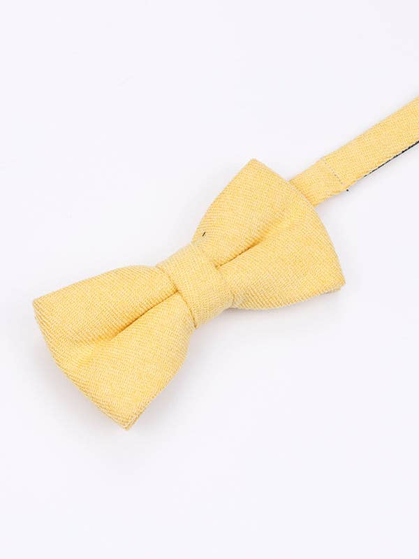 Noeud Papillon Jaune n°1 Enfant en Effet Velours «Simon» pour la vente par Unipap's