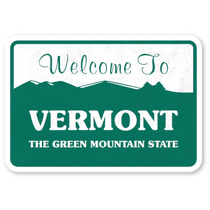 Ornement de bureau - Pancarte de bienvenue du Vermont pour la vente par Morris Magnets