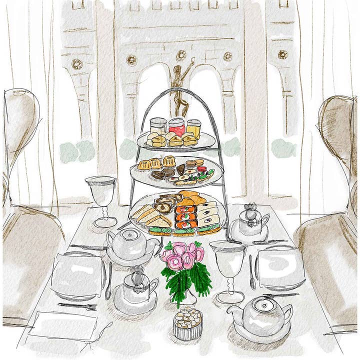 My Ohh My Studio - Wholesale Art Print - Tea Time in Boston Art Print1