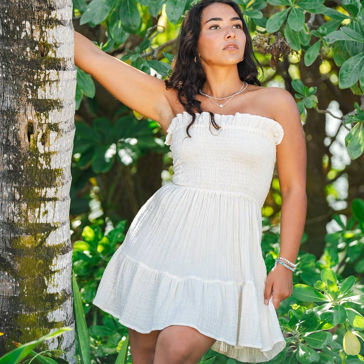 Lotus and Luna - Wholesale Dress - Women's - Cream Daiquiri Dress