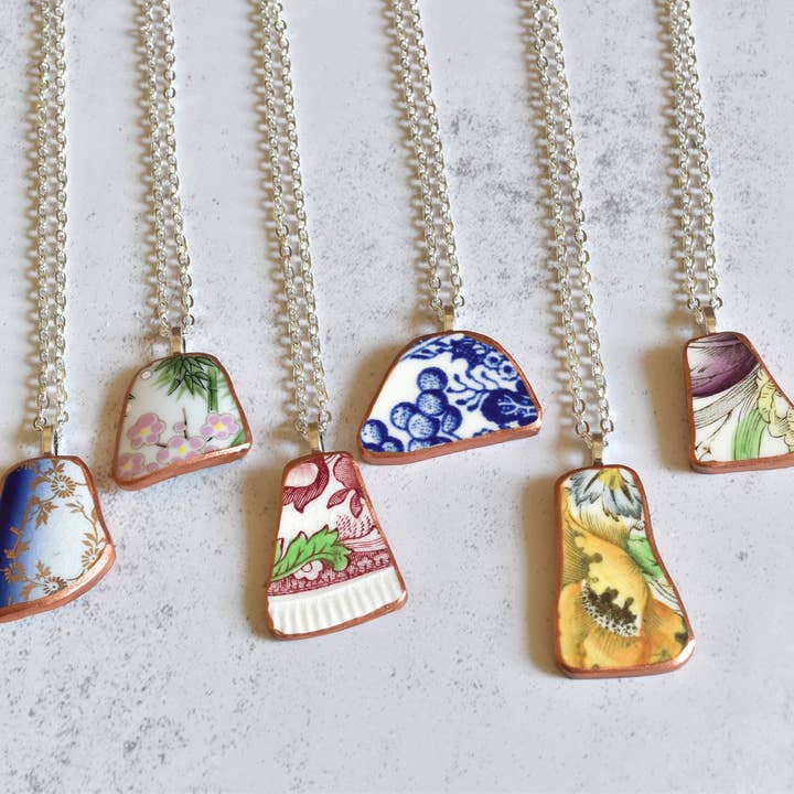 The Broken Plate Pendant Co - Wholesale Pendant/Charm Necklace - Broken Plate Shard NecklaceÂ