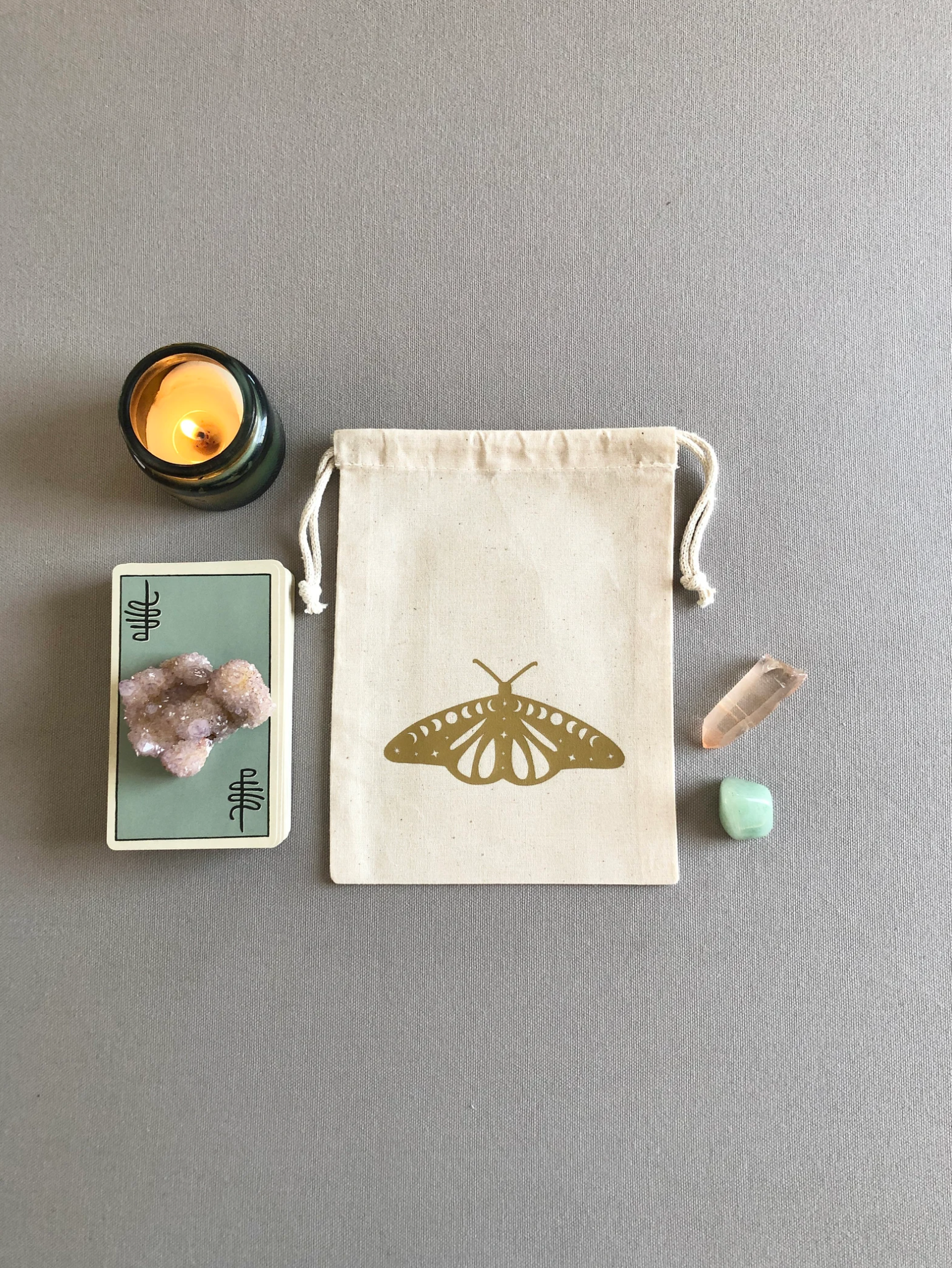 Wishcraft Goods - Wholesale Pouch - Women's - Cosmic Moth Drawstring Pouch for Tarot Cards and Crystals4