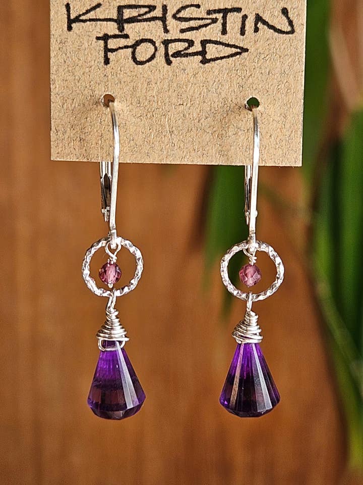 Orecchini in Ametista e Rodolite (EBL0126) per la vendita all'ingrosso da parte di KRISTIN FORD Jewelry With Meaning