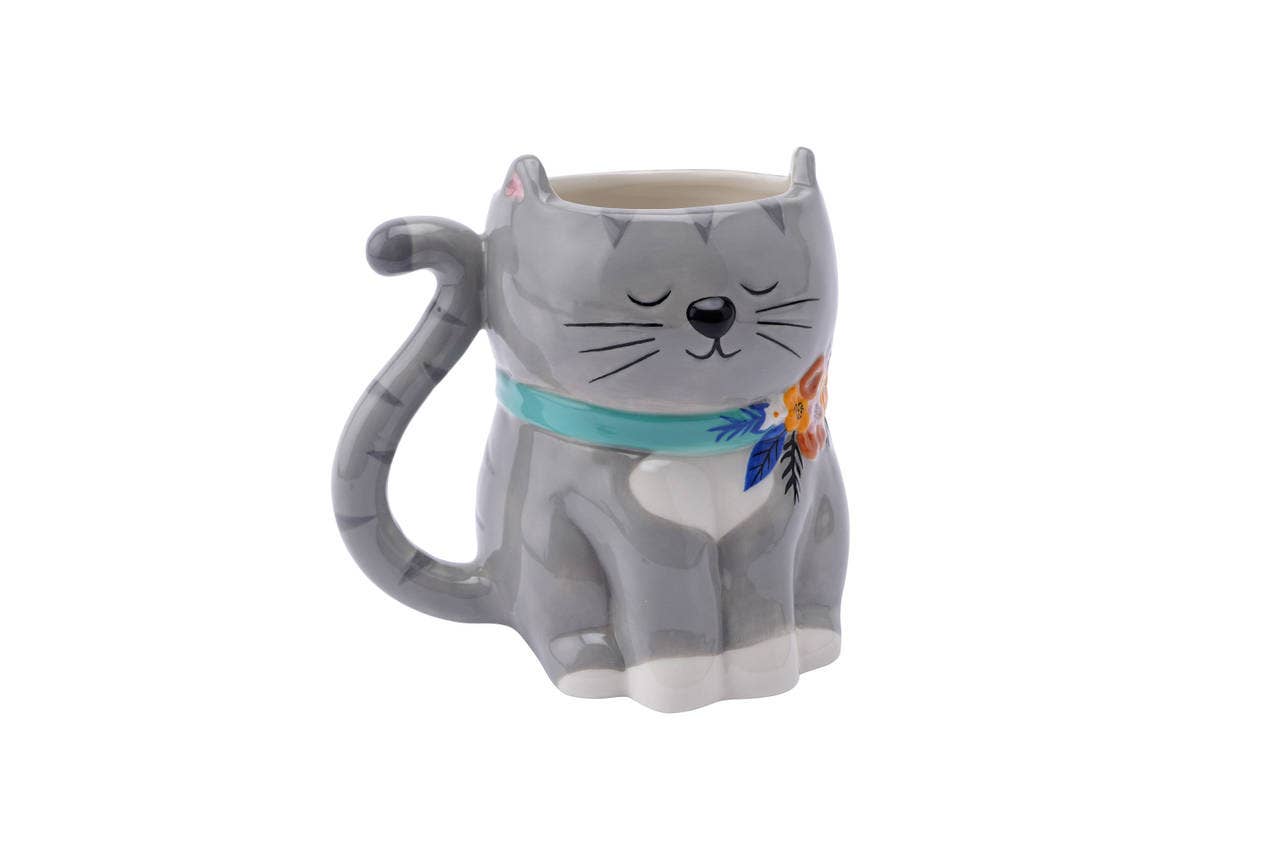 CGB Giftware – wholesale Coffee mug – Floral Prints Kitten Snack Mug0