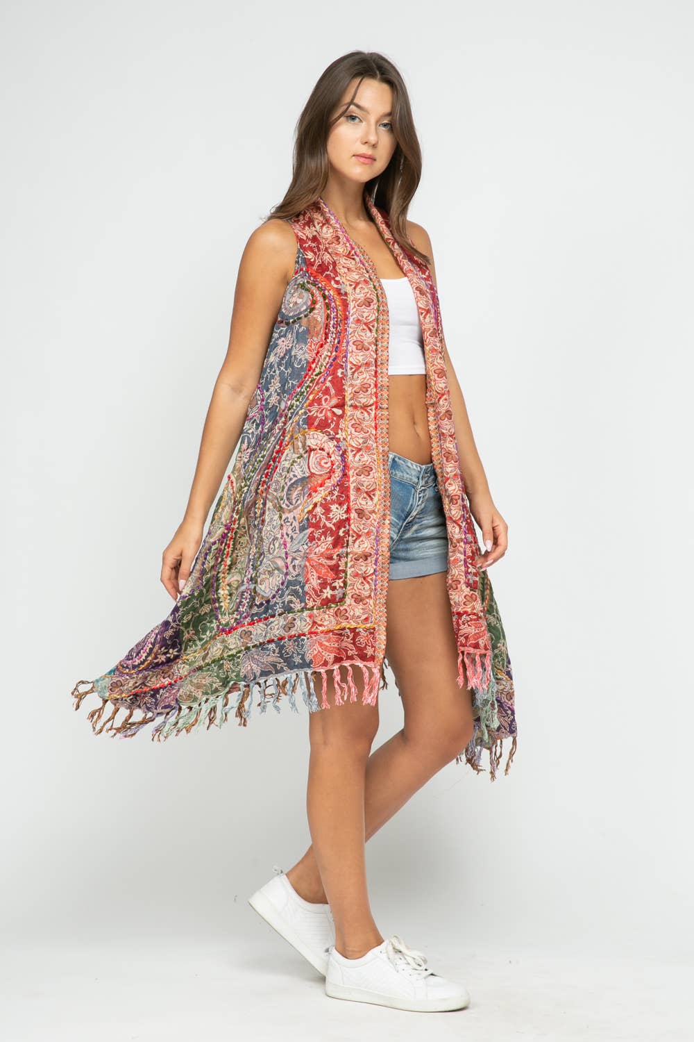 Raj Trading & Imports (USA) Inc. - Wholesale Outerwear Vest - Women's - Savannah Thick Stitch Embroidered Vest1