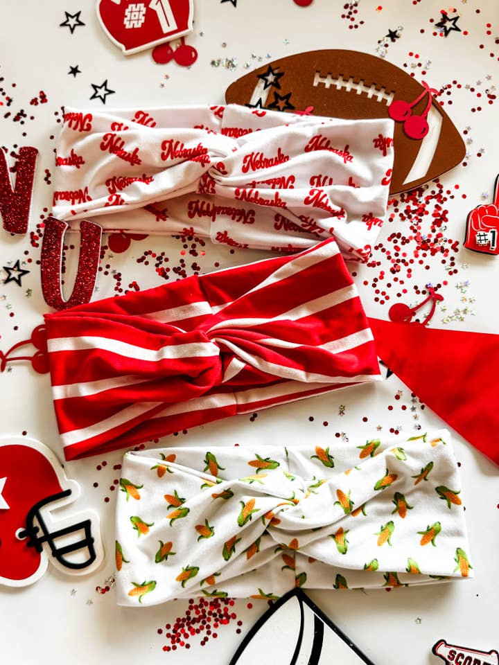 Matchdag Turband Hårband • 3 Tryck för wholesale av Ruby Red Threads