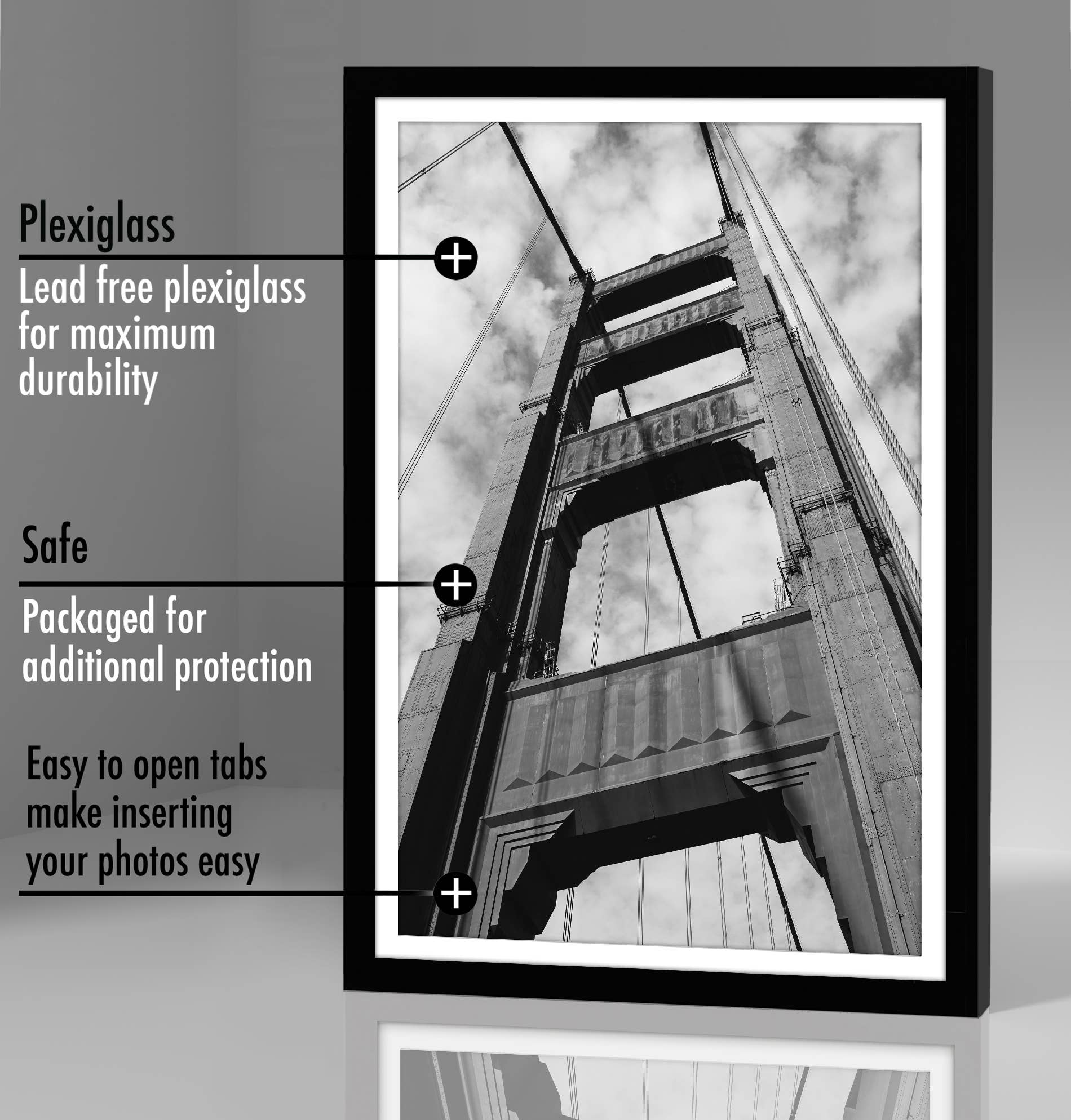 Americanflat - Wholesale Picture Frame - Americanflat Picture Frame with Mat Slim Molding (5 Pack)82