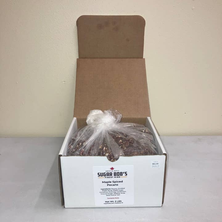 Sugar Bob's Finest Kind - Wholesale Nuts - Maple Spiced Pecans - 5LB BULK FOOD SERVICE1