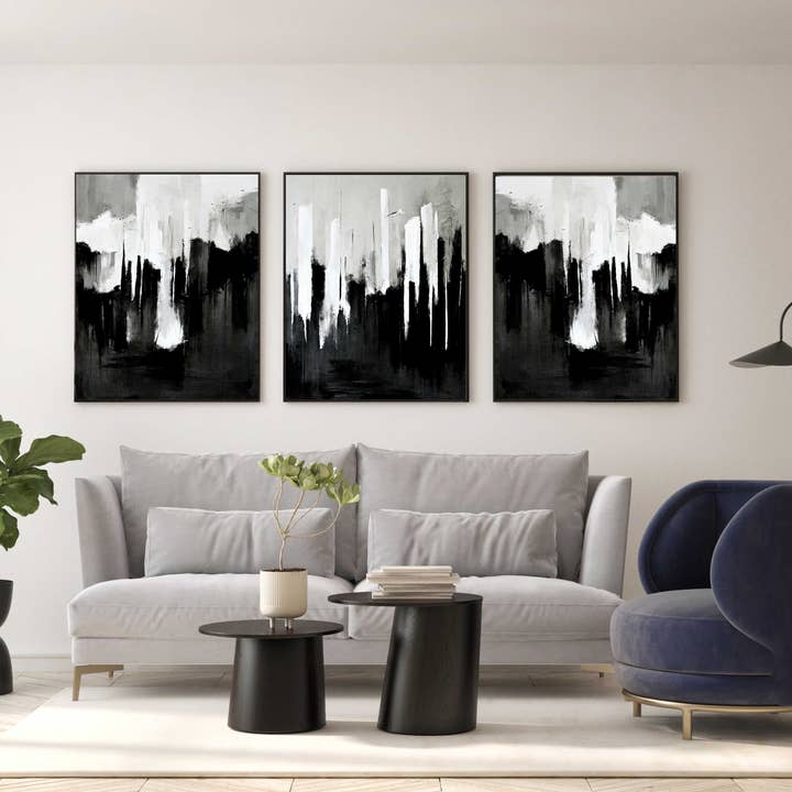 D'LUXE PRINTS - Wholesale Gallery Wall Set - Troy Abstract Set of 3 Prints4