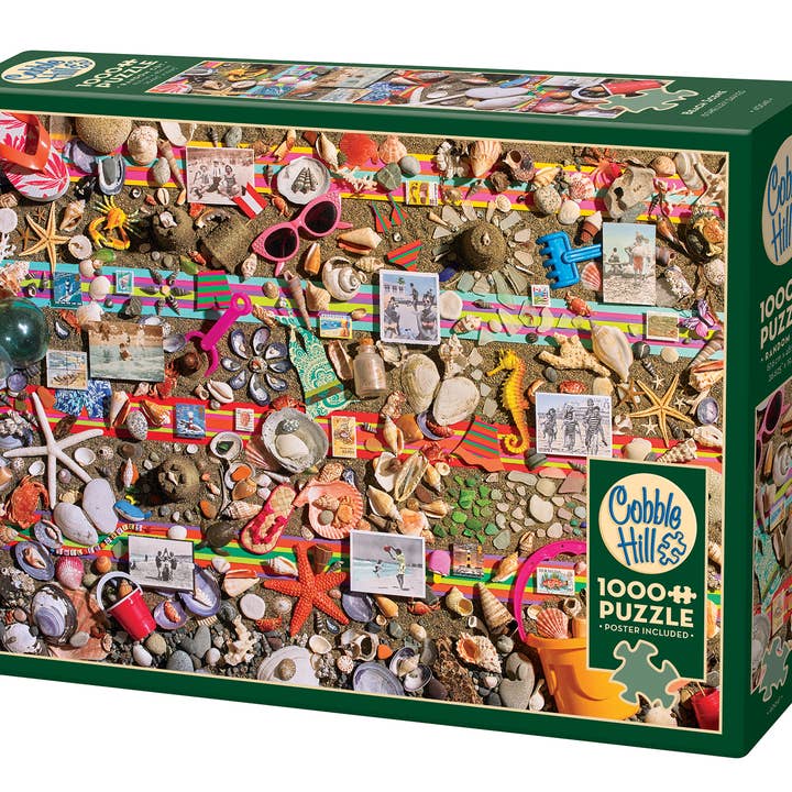 Beach Scene 1000pc puzzle for wholesale by Outset Games and Cobble Hill Puzzles