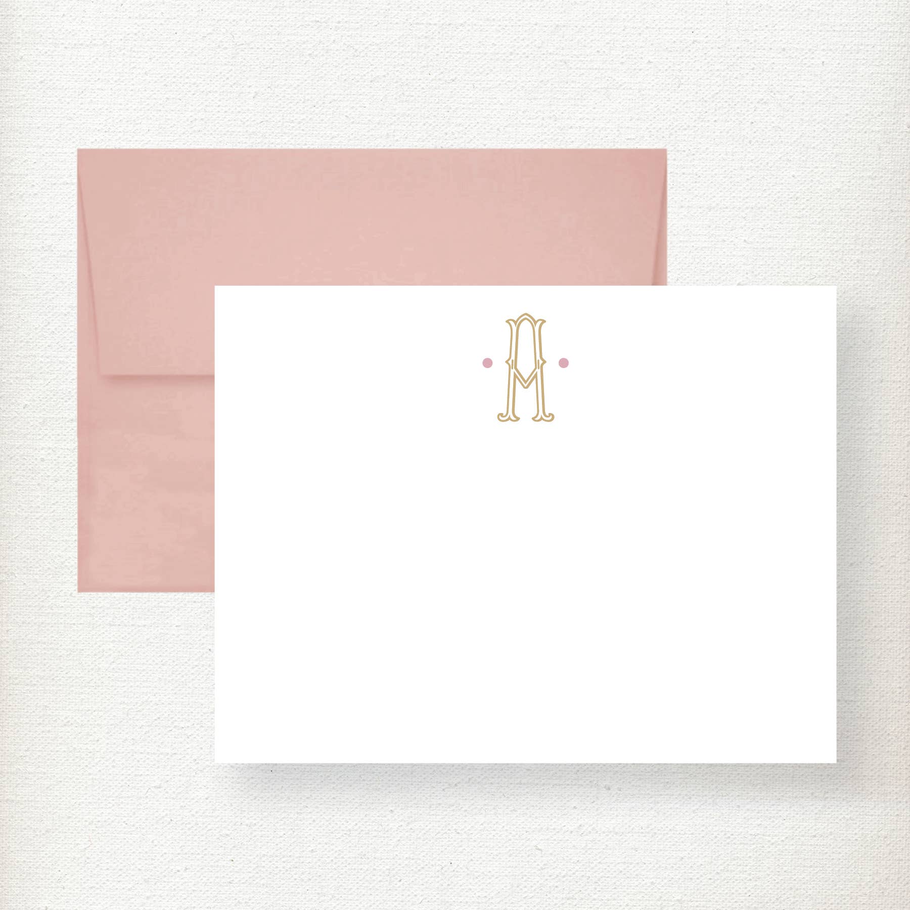 Kramer Drive - Wholesale Stationery/Notecard Set - Ornate Initial Dots Note Card0
