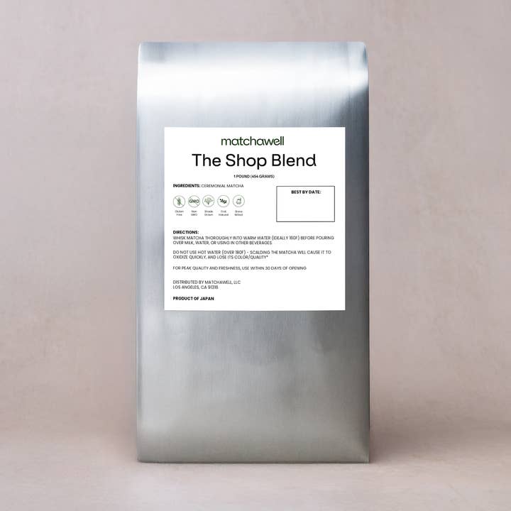The Shop Blend, Ceremonial Grade Matcha (non-organic) for wholesale by matchawell