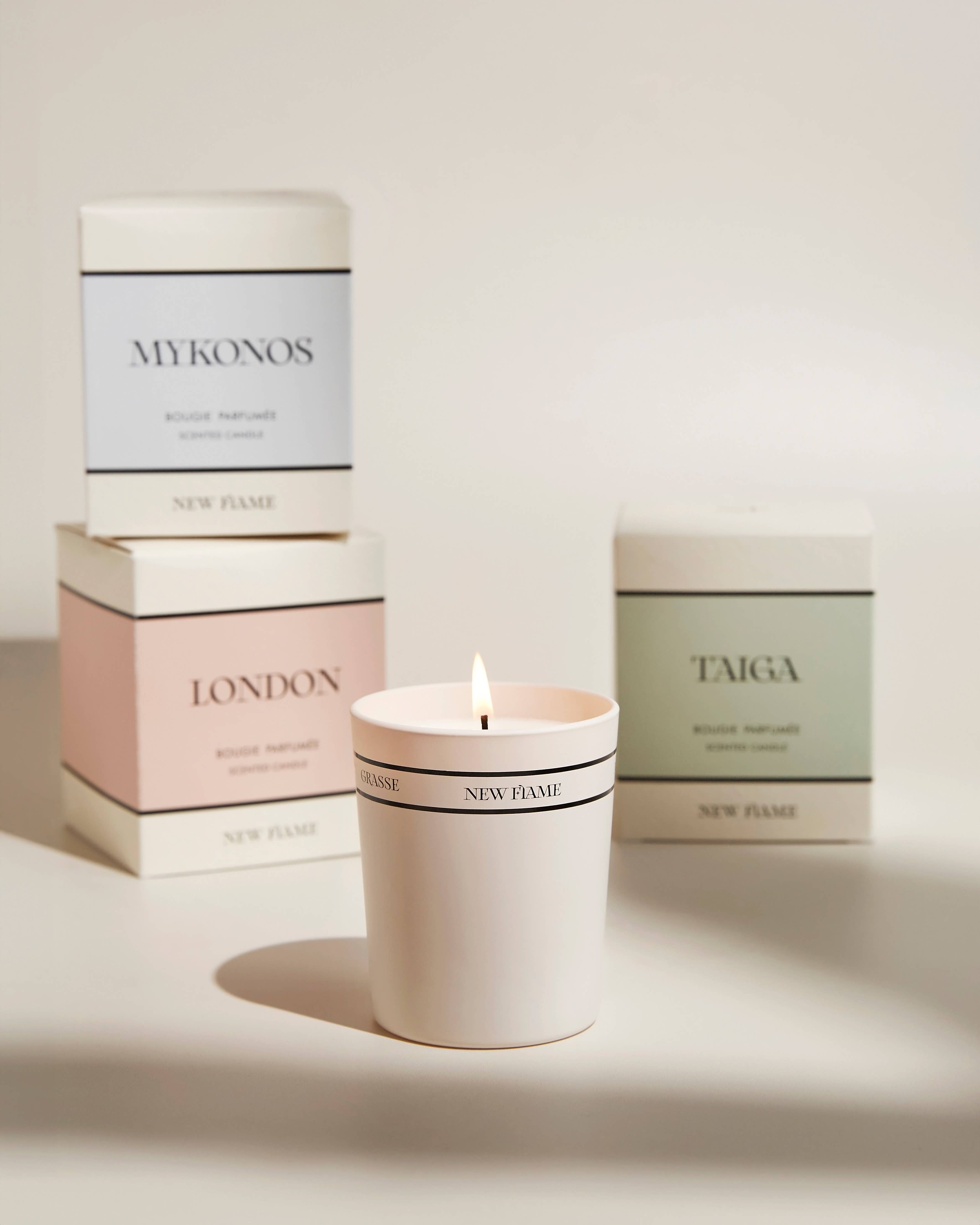 New Flame - Wholesale Jar/Filled Candle - Luxury Beeswax-Soy-Coconut Candle Mykonos - Home Decor5